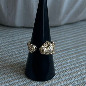 Gold jaguar adjustable Ring